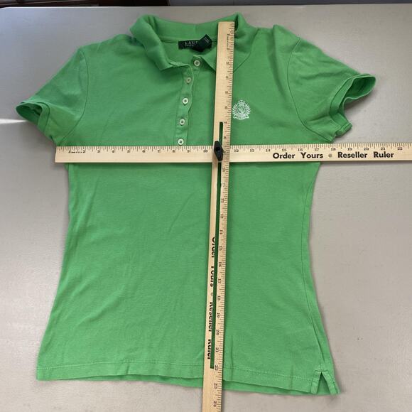 Ralph Lauren Polo Shirt Womens Small Kelly Green Crest Logo Old Money Preppy - Picture 5 of 9